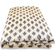 Hand Block Printed Floral Running Cotton Dressmaking Fabric